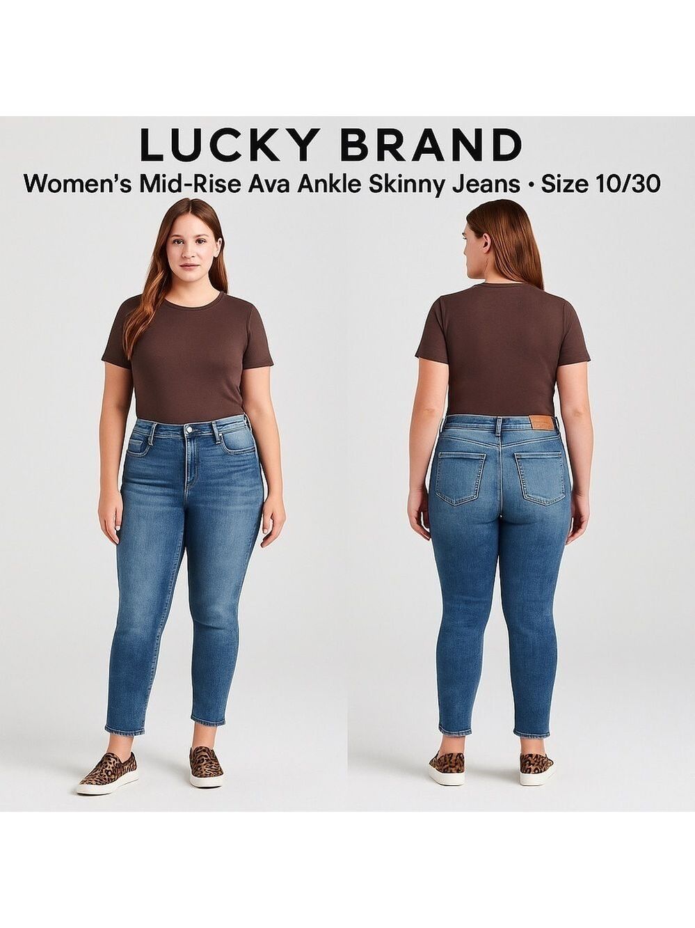 🍀💙 LUCKY BRAND Women’s Mid-Rise Ava Ankle Skinny Jeans 👖 Size 10/30 💙🍀